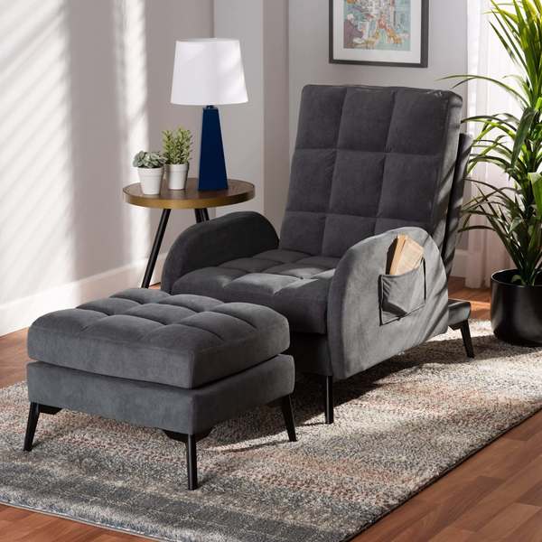 Baxton studio sorrento upholstered lounge online chair